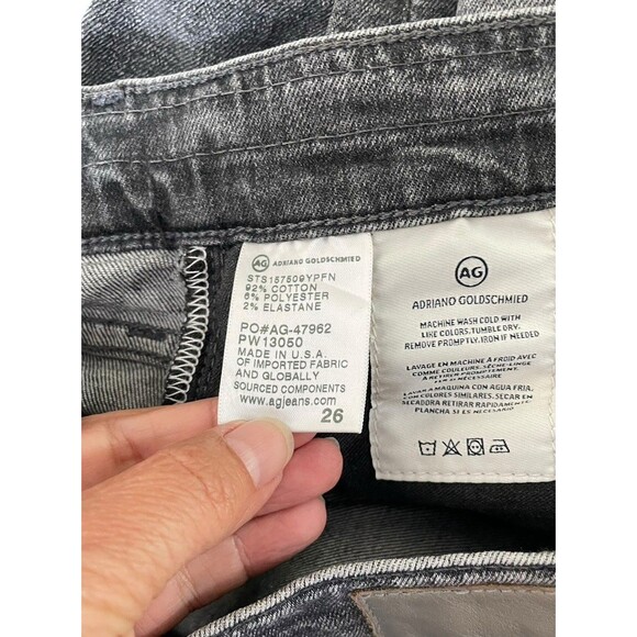 AG Adriano Goldschmied Jeans Womens Faded Black Ex Boyfriend Slouchy Slim 31x27” - Picture 9 of 12